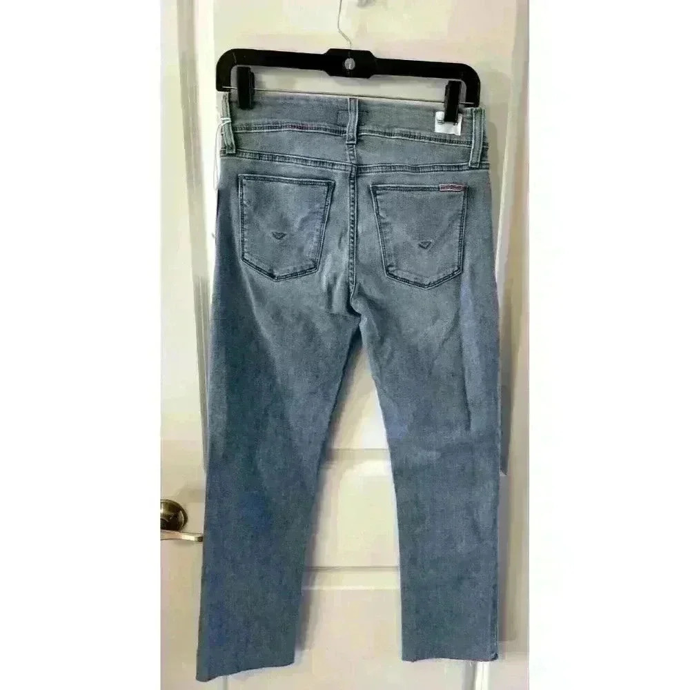 NWT HUDSON Jeans Ankle Ginny Straight Size 27 Light wash raw hem RUNWAY MSRP$198 - Picture 4 of 9